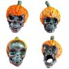 4PCS Halloween Outdoor Yard Decorations Evil Pumpkin Resin Skull Skull Outdoor Garden Decorations