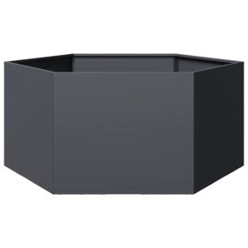 Garden Planter Anthracite Steel Large Decorative Inlays