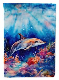 Dolphin Garden Flag Mailbox Flag Decorative Yard Flag Banner Outside Patio Artwork Yard Flower Beds, Garden Size, Multicolor