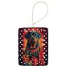 Rottweiler Holiday Christmas Porcelain Ornament Christmas Tree Hanging Decorations for Home Christmas Holiday, Rectangle, Gift, Multicolor