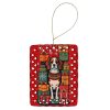 Beagle Holiday Christmas Porcelain Ornament Christmas Tree Hanging Decorations for Home Christmas Holiday, Rectangle, Gift, Multicolor