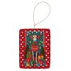 Azawakh Hound Holiday Christmas Porcelain Ornament Christmas Tree Hanging Decorations for Home Christmas Holiday, Rectangle, Gift, Multicolor