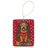 Wheaten Terrier Holiday Christmas Porcelain Ornament Christmas Tree Hanging Decorations for Home Christmas Holiday, Rectangle, Gift, Multicolor