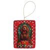 Sussex Spaniel Holiday Christmas Porcelain Ornament Christmas Tree Hanging Decorations for Home Christmas Holiday, Rectangle, Gift, Multicolor