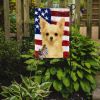 Cream Chihuahua American Flag Garden Flag Mailbox Flag Decorative Yard Flag Banner Outside Patio Artwork Yard Flower Beds, Garden Size, Multicolor