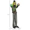 HOMCOM 6.1' Life Size Circus Clown Outdoor Halloween Decoration, Sound and Motion Activated w/ Light Up Eyes for Party
