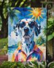 Dalmatian Summer Beach Time Garden Flag Mailbox Flag Decorative Yard Flag Banner Outside Patio Artwork Yard Flower Beds, Garden Size, Multicolor