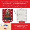Komondor Holiday Christmas Porcelain Ornament Christmas Tree Hanging Decorations for Home Christmas Holiday, Rectangle, Gift, Multicolor