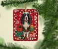 English Springer Spaniel Holiday Christmas Porcelain Ornament Christmas Tree Hanging Decorations for Home Christmas Holiday, Rectangle, Gift