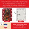 Bloodhound Holiday Christmas Porcelain Ornament Christmas Tree Hanging Decorations for Home Christmas Holiday, Rectangle, Gift, Multicolor