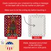 Welsh Terrier Holiday Christmas Porcelain Ornament Christmas Tree Hanging Decorations for Home Christmas Holiday, Rectangle, Gift, Multicolor