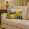Kentucky Goldenrod in Watercolor Throw Pillow Machine Washable, Indoor Outdoor Decorative Pillow for Couch, Bed or Patio, 14Hx14W