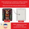 Corgi Holiday Christmas Porcelain Ornament Christmas Tree Hanging Decorations for Home Christmas Holiday, Rectangle, Gift, Multicolor