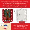 Irish Terrier Holiday Christmas Porcelain Ornament Christmas Tree Hanging Decorations for Home Christmas Holiday, Rectangle, Gift, Multicolor