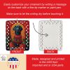 Flat-Coated Retriever Holiday Christmas Porcelain Ornament Christmas Tree Hanging Decorations for Home Christmas Holiday, Rectangle, Gift, Multicolor