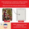 Shiba Inu and Santa Claus Porcelain Ornament Christmas Tree Hanging Decorations for Home Christmas Holiday, Rectangle, Gift, Multicolor