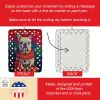English Bulldog Holiday Christmas Porcelain Ornament Christmas Tree Hanging Decorations for Home Christmas Holiday, Rectangle, Gift, Multicolor