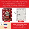 Coton De Tulear Holiday Christmas Porcelain Ornament Christmas Tree Hanging Decorations for Home Christmas Holiday, Rectangle, Gift, Multicolor