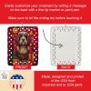 Petit Basset Griffon Vendeen Holiday Christmas Porcelain Ornament Christmas Tree Hanging Decorations for Home Christmas Holiday, Rectangle, Gift