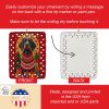 German Wirehaired Pointer Holiday Christmas Porcelain Ornament Christmas Tree Hanging Decorations for Home Christmas Holiday, Rectangle, Gift