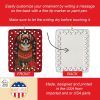 Tibetan Spaniel Holiday Christmas Porcelain Ornament Christmas Tree Hanging Decorations for Home Christmas Holiday, Rectangle, Gift, Multicolor