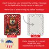 Akita Holiday Christmas Porcelain Ornament Christmas Tree Hanging Decorations for Home Christmas Holiday, Rectangle, Gift, Multicolor