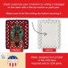 Doberman Pinscher Holiday Christmas Porcelain Ornament Christmas Tree Hanging Decorations for Home Christmas Holiday, Rectangle, Gift, Multicolor