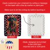 Rottweiler Holiday Christmas Porcelain Ornament Christmas Tree Hanging Decorations for Home Christmas Holiday, Rectangle, Gift, Multicolor