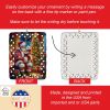 Westie and Santa Claus Porcelain Ornament Christmas Tree Hanging Decorations for Home Christmas Holiday, Rectangle, Gift, Multicolor