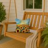 Kansas Sunflowers in Watercolor Throw Pillow Machine Washable, Indoor Outdoor Decorative Pillow for Couch, Bed or Patio, 14Hx14W