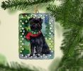 Affenpinscher Christmas Porcelain Ornament Christmas Tree Hanging Decorations for Home Christmas Holiday, Rectangle, Gift, Multicolor