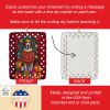 English Foxhound Holiday Christmas Porcelain Ornament Christmas Tree Hanging Decorations for Home Christmas Holiday, Rectangle, Gift, Multicolor