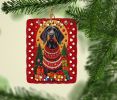 German Wirehaired Pointer Holiday Christmas Porcelain Ornament Christmas Tree Hanging Decorations for Home Christmas Holiday, Rectangle, Gift