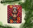 Petit Basset Griffon Vendeen Holiday Christmas Porcelain Ornament Christmas Tree Hanging Decorations for Home Christmas Holiday, Rectangle, Gift