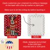 Jack Russell Terrier Holiday Christmas Porcelain Ornament Christmas Tree Hanging Decorations for Home Christmas Holiday, Rectangle, Gift, Multicolor