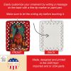 Rhodesian Ridgeback Holiday Christmas Porcelain Ornament Christmas Tree Hanging Decorations for Home Christmas Holiday, Rectangle, Gift, Multicolor