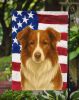 Red and White Border Collie American Flag Garden Flag Mailbox Flag Decorative Yard Flag Banner Outside Patio Artwork Yard Flower Beds, Garden Size