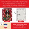 English Springer Spaniel Holiday Christmas Porcelain Ornament Christmas Tree Hanging Decorations for Home Christmas Holiday, Rectangle, Gift
