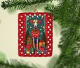 Azawakh Hound Holiday Christmas Porcelain Ornament Christmas Tree Hanging Decorations for Home Christmas Holiday, Rectangle, Gift, Multicolor