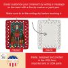 Azawakh Hound Holiday Christmas Porcelain Ornament Christmas Tree Hanging Decorations for Home Christmas Holiday, Rectangle, Gift, Multicolor
