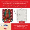 Red Redbone Coonhound Holiday Christmas Porcelain Ornament Christmas Tree Hanging Decorations for Home Christmas Holiday, Rectangle, Gift, Multicolor