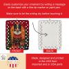 Collie Holiday Christmas Porcelain Ornament Christmas Tree Hanging Decorations for Home Christmas Holiday, Rectangle, Gift, Multicolor