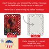 Dachshund Holiday Christmas Porcelain Ornament Christmas Tree Hanging Decorations for Home Christmas Holiday, Rectangle, Gift, Multicolor