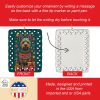 Australian Terrier Holiday Christmas Porcelain Ornament Christmas Tree Hanging Decorations for Home Christmas Holiday, Rectangle, Gift, Multicolor