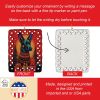 Australian Kelpie Holiday Christmas Porcelain Ornament Christmas Tree Hanging Decorations for Home Christmas Holiday, Rectangle, Gift, Multicolor