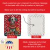 Dalmatian Holiday Christmas Porcelain Ornament Christmas Tree Hanging Decorations for Home Christmas Holiday, Rectangle, Gift, Multicolor