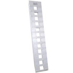 Heavy Duty Ramps With Top Hook Attaching End, Universal Loading Ramp For Motorcycle, Tractor, ATV UT 72 X 14 6600 LBS 1 Pair 2 Ramps Silver Alumi (Color: silver)