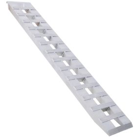 Heavy-Duty Ramps With Top Hook Attaching End, Universal Loading Ramp For Motorcycle, Tractor, ATV  UT 84 X 14 6600 LBS 1 Pair 2 Ramps Silver Alum (Color: silver)
